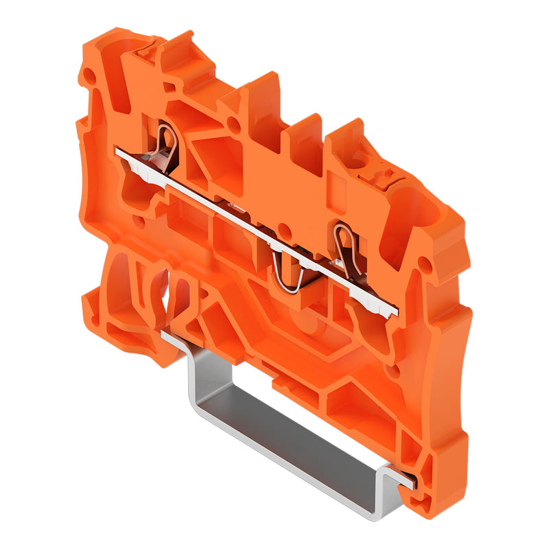 WAGO - Durchgangs-Reihenklemme 2-Leiter-Durchgangsklemme 2201-1202 1,5 mm²,orange − 100 Stück