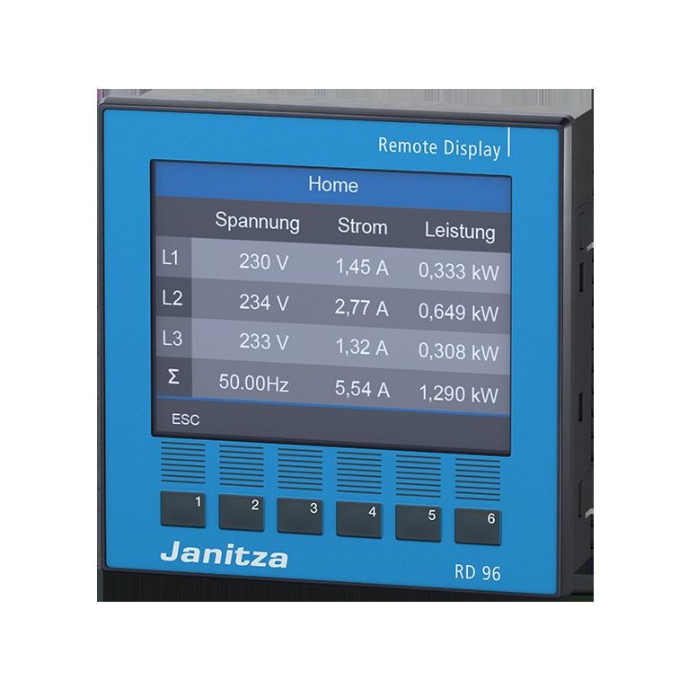 Janitza Electronic - Zubehör/Ersatzteile für Prüf- und Messgeräte (Elektro) RD 96 abgesetztes Display 5231212 für UMG 801