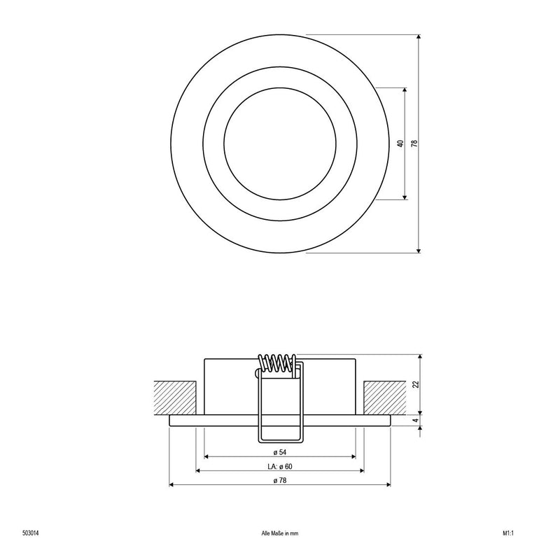 EVN Lichttechnik - Downlight/Strahler/Flutlicht NV-Einbauleuchte 503014