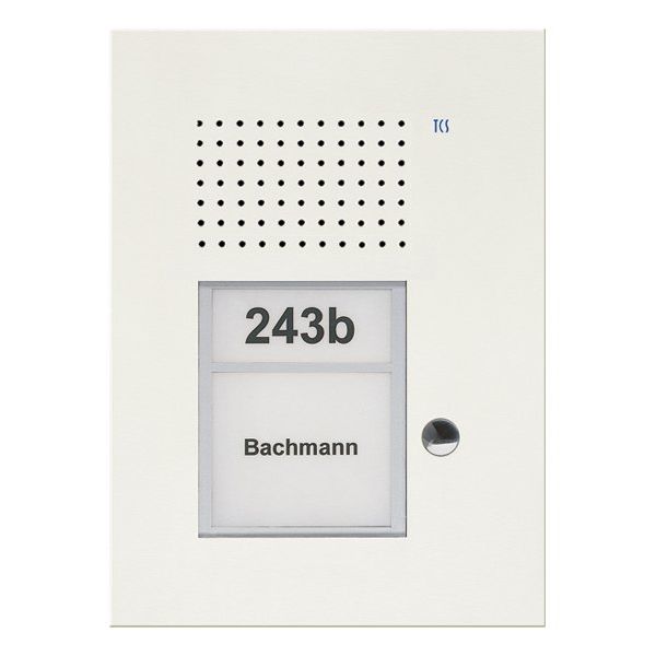 TCS Tür Control - Türstation für Türkommunikation Audio Außenstation PUK 1 PUK01/1-WS Taste 1spaltig UP we