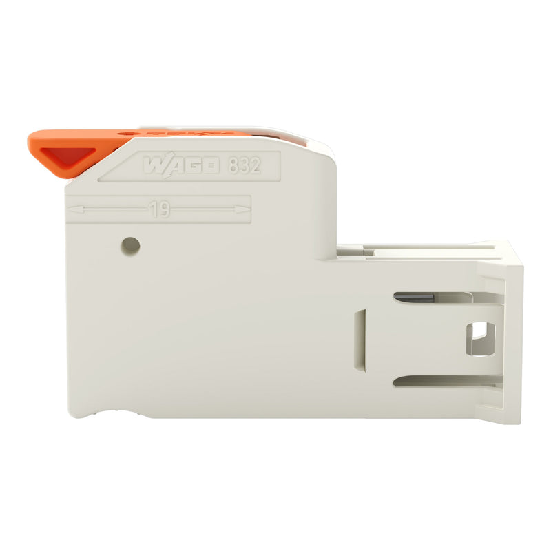 WAGO - Ein- und mehrpolige Klemmenleiste 1-Leiter-Stiftleiste,Hebel 832-1201/011-000 PushinCAGECLAMP,lgr − 24 Stück