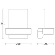 Steinel - Decken-/Wandleuchte Sensor-LED-Außenleuchte L 820 SC silber
