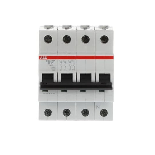 ABB Stotz S&J - Leitungsschutzschalter Sicherungsautomat S203-B10NA B,6kA,10A,3P+NA