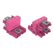 WAGO - Kompaktverteiler für steckbare Gebäudeinstallation h-Verteiler 4-polig 770-1783 Kod. B,pink − 50 Stück