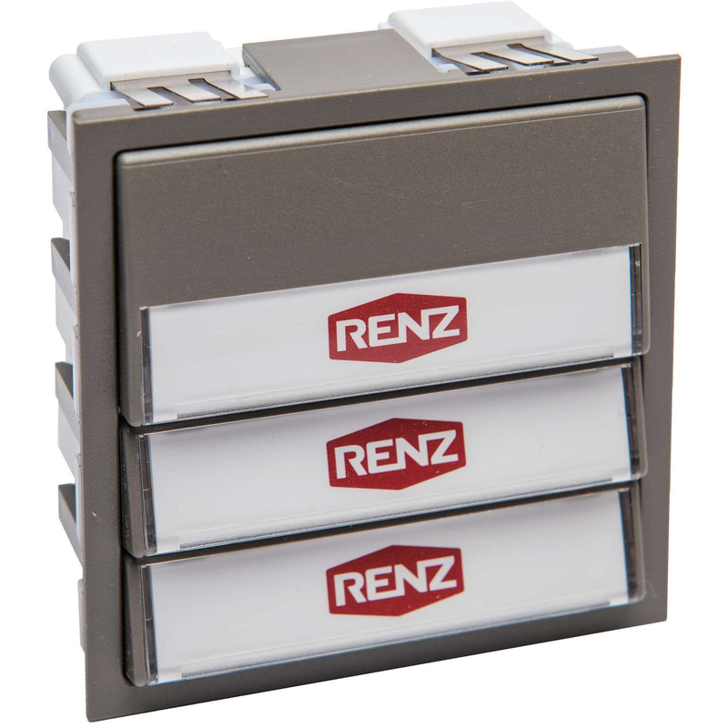 Renz Metallwaren - Funktionsmodul für Türkommunikation Klingelmodul 97-9-85271 gr mit 3 Klingeltaster − 1 Stück