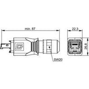 Telegärtner - Modularer Steckverbinder Steckerset STX V14 RJ45 100007470 AWG22-26 Cat.6 M