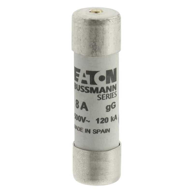 Eaton - Zylindrische Sicherung Sicherungseinsatz Nieders. CYL GG 14,#C14G8S 8A AC 500V 120kA − 10 Stück