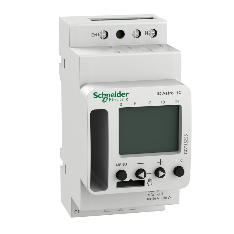 Schneider Electric - Dämmerungsschalter Reiheneinbau Dämmerungsschalter CCT15225 IC Astro, Bluetooth
