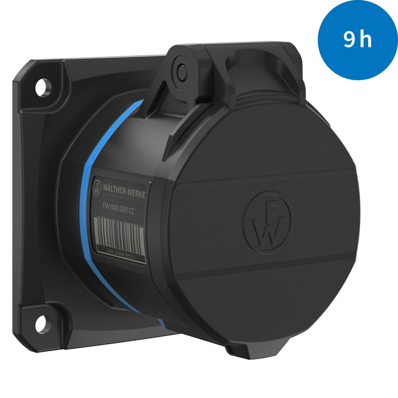 Walther Werke - CEE-Anbausteckdose (IEC 60309) CEE NEO Anbaudose gerade FW411509CC 16A 5P 9h IP54 − 10 Stück