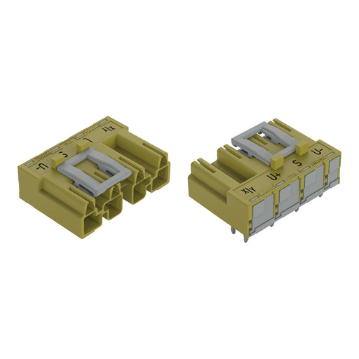 WAGO - Leiterplattensteckverbinder Stecker für Leiterplatten 770-874/011-000/071- 4-polig,hellgrün − 50 Stück