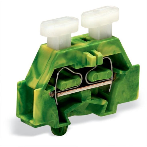WAGO - Ein- und mehrpolige Klemmenleiste 2-Leiter-Klemme beidseitig 261-317/341-000 Rastfuß,grün-gelb − 50 Stück