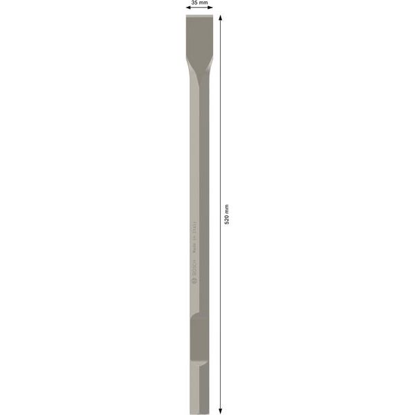 Bosch - Maschinenmeißel PRO HEX 28-4C Flachmeißel, 1618600206 35 x 520 mm