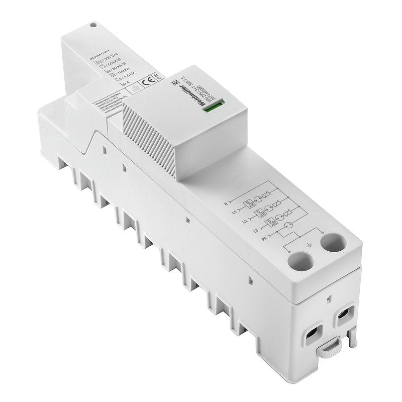 Weidmüller - Überspannungsableiter für Energietechnik/Stromversorgung Blitzstromableiter VPUZPAI3+1300/7,5 40mm