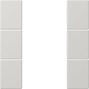 Jung - Abdeckung/Bedienelement für Installationsschalterprogramme Tastensatz, 3fach LS 503 TSA LG komplett − 1 Stück