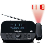LENCO - Radio DAB+ Uhrenradio CR-615BK sw m.Projektion