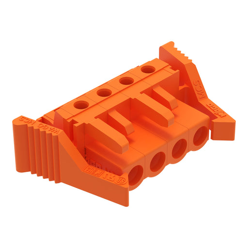 WAGO - Leiterplattensteckverbinder THT-Federleiste abgewink. 232-264/039-000 Maß 5,08mm,orange − 50 Stück