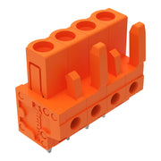 WAGO - Leiterplattensteckverbinder THT-Federleiste gerade 232-164 Maß 5,08mm,orange − 100 Stück