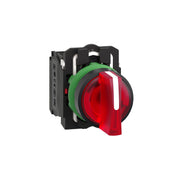 Schneider Electric - Wahlschalter, Komplettgerät Leuchtwahlschalter XB5AK134B5 rot 1S+1Ö 24V