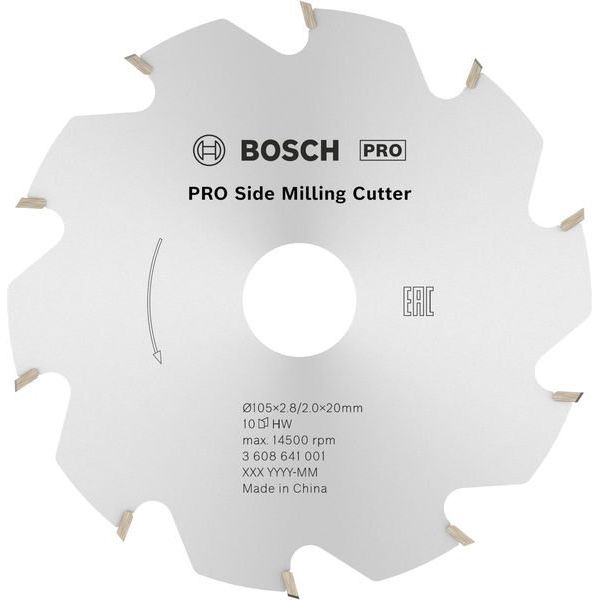 Bosch - Fräser PRO Scheibenfräser, 105 x 3608641001 20 x 2,8 mm 10 Zähne