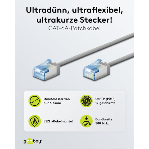 Goobay - Patchkabel Kupfer Patchkabel U/FTP Cat6 74318 Ultraflexibel,slim,s