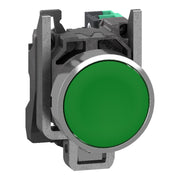 Schneider Electric - Drucktaster, Komplettgerät Drucktaster Gn XB4BA315 1S 22Mm Push In