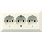 Jung - Steckdose KK-SCHUKO-Steckdose ws AS 523 16A 250V 3-fach
