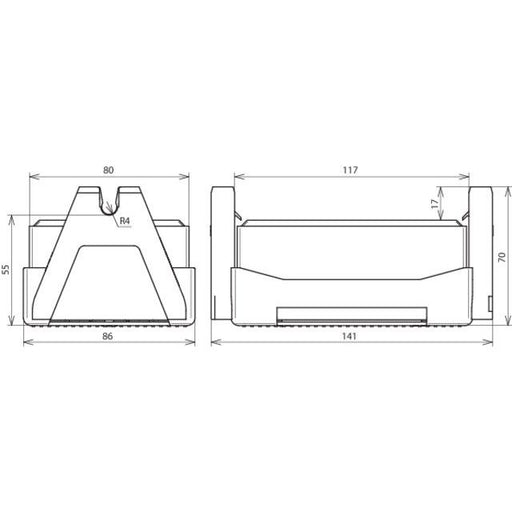 DEHN - Dachleitungshalter für Blitzschutz Dachleitungshalter DLH FB2 8FE141X86X70 FB2 f.Flachdächer − 10 Stück