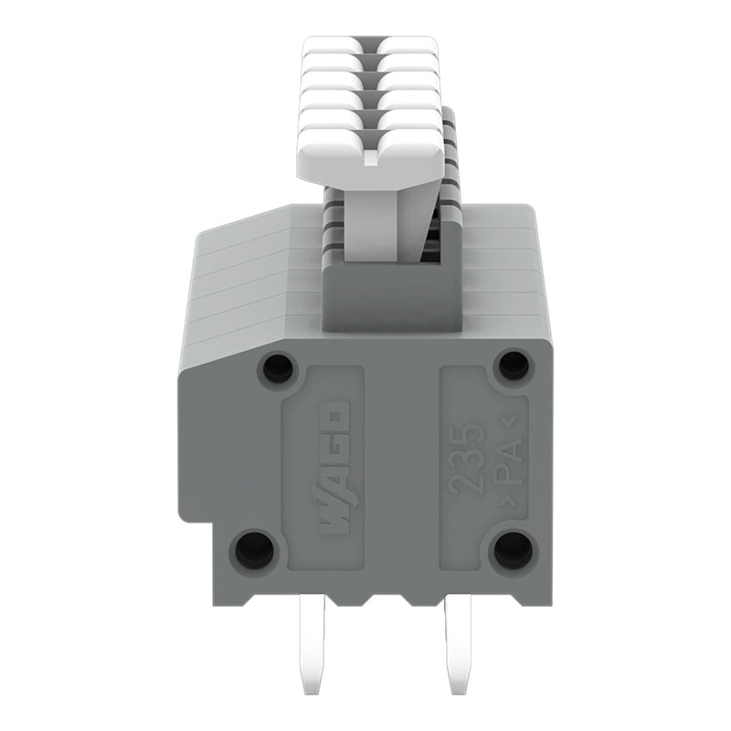 WAGO - Leiterplattenklemme 235-406/331-000 Drücker,1,5mm²,grau − 35 Stück