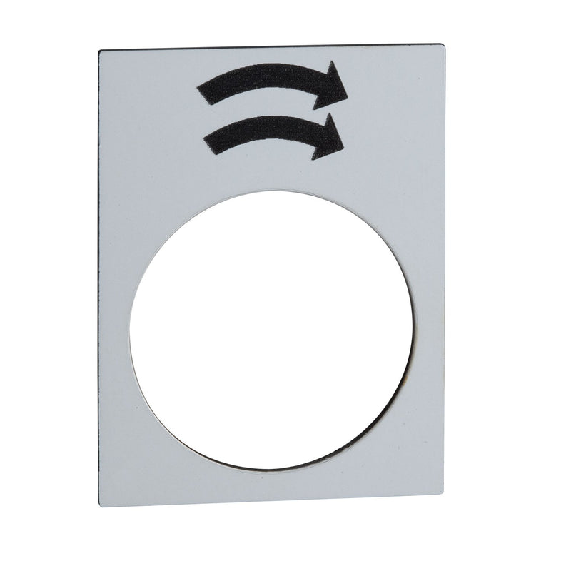 Schneider Electric - Bezeichnungsschild für Befehlsgeräte Symbolschild ZB2BY4920 ws − 10 Stück