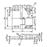 Bernstein - Scharnierschalter Sicherheitsschaltscharnier SHS-A1Z-KR 5