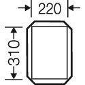 Hensel - Einbauplatte für Befehlsgeräte Abdeckung FP AP 20 Gr.2