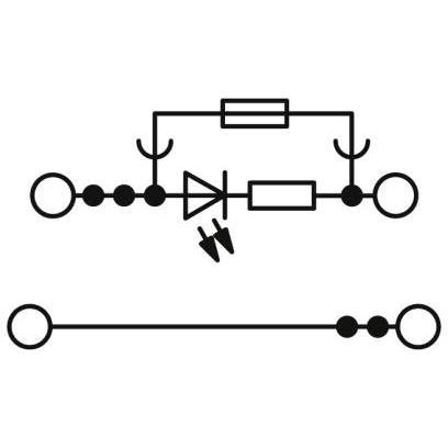 Phoenix Contact - Sicherungs-Reihenklemme Sicherungsreihenklemme PTTB 4-HESIL#3211888 − 50 Stück