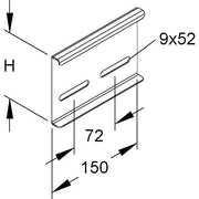 Niedax - Verbinder für Kabeltragsystem Stoßverbinder 100mm KSV 100 S − 1 Stück