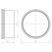 Kaiser - Zubehör/Ersatzteile für Leuchteneinbaugehäuse Verlängerungsring 1281-50 Einbauhöhe 50mm