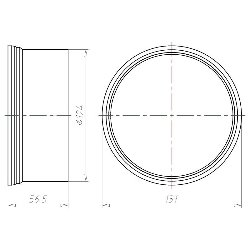 Kaiser - Zubehör/Ersatzteile für Leuchteneinbaugehäuse Verlängerungsring 1281-50 Einbauhöhe 50mm