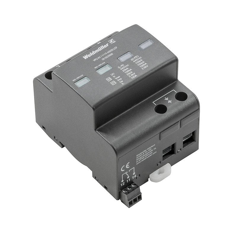 Weidmüller - Überspannungsableiter für Energietechnik/Stromversorgung Überspannungsschutz VPUACI1+1R440/25LCF mit Fernmeldekontakt