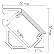 Nobile - Zubehör/Ersatzteile für Lichtschlauch/-band Alu Eck-Profil 2m 5011147805 Abdeckung opal − 1 Stück