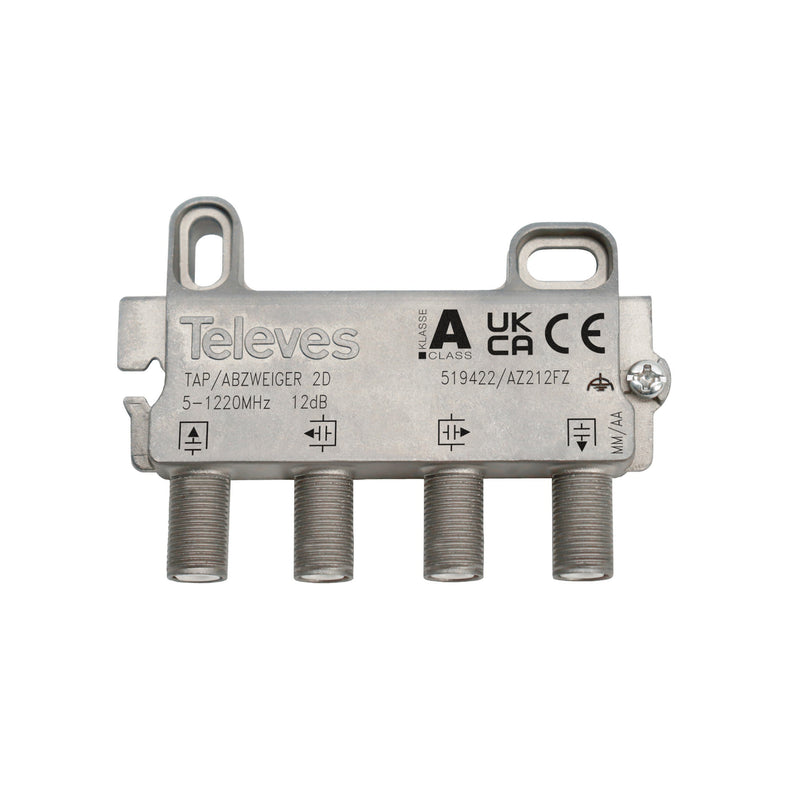 Televes - Abzweiger und Verteiler Abzweiger 2f. AZ212FZ 5-1218 MHz AD: 12 dB