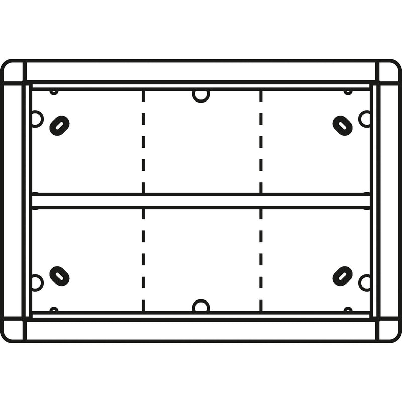 Ritto - Montageelement für Türstation Portier AP-Rahmen ws 1883670 6-fach, 326x230mm