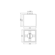 Ledvance - Decken-/Wandleuchte Deckenleuchte E27 D.C.Square Ceil E27 braun