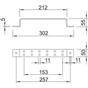 OBO Bettermann - Potentialausgleich-Schiene Erdungsanschl.block 1805 4 FT 50x5 f.4 Anl