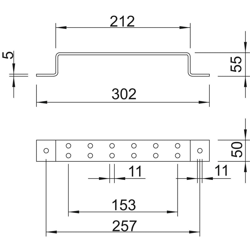 OBO Bettermann - Potentialausgleich-Schiene Erdungsanschl.block 1805 4 FT 50x5 f.4 Anl