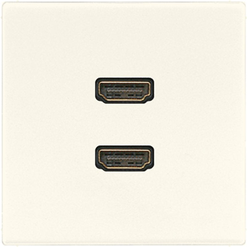 Jung - Multifunktions-Anschlussdose Multimedia-Anschluss ws MA LS 1133 2 x HDMI m.Tragring