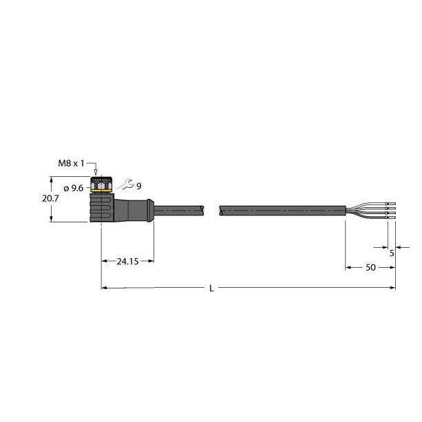 Turck - Konfektioniertes Sensor-Aktor-Kabel Aktuator- u. Sensorleitung PKW4M-P7X2-2/TXL PUR