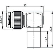 Telegärtner - Koax-Steckverbinder TNC-Kabelwinkelstecker cr 100023723 RG213/U,G42(2.7/7.1)