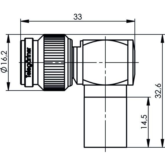 Telegärtner - Koax-Steckverbinder TNC-Kabelwinkelstecker cr 100023723 RG213/U,G42(2.7/7.1)