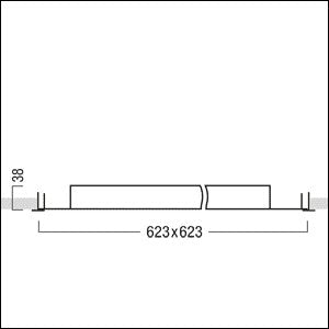 Zumtobel Group - Decken - /Wandleuchte LED - Einbauleuchte MIREL - L LAY#42925624 2800 - 840 M625QLDO KA