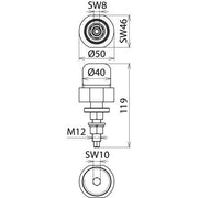 DEHN - Zubehör/Ersatzteile für Überspannungsschutz Energietechnik Mastadapter MA SDS M12 für SDS-Ableiter