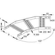 Niedax - Bogen für Kabelleiter Bogen 45Gr. KLMZBBL 40.300 F 40x300mm