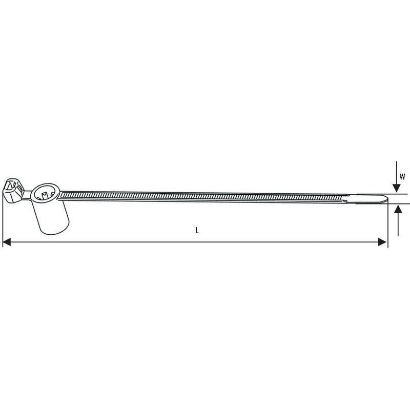 HellermannTyton - Kabelbinder Befestigungsbinder T50SSBS50TE HS sw 160x4,6 − 500 Stück